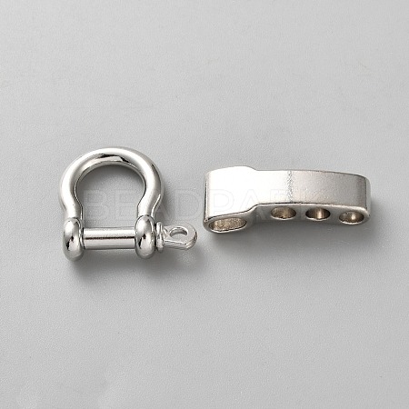 Alloy Shackle Clasps FIND-WH0148-357P-1