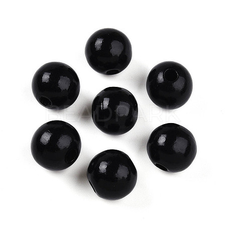 Painted Natural Wood Beads X-WOOD-A018-16mm-20-1