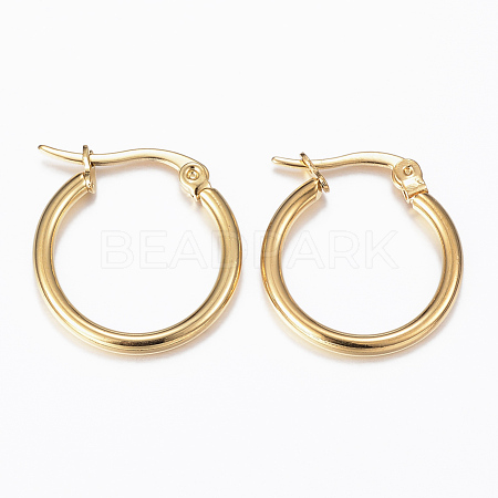 304 Stainless Steel Hoop Earrings EJEW-H344-02G-1