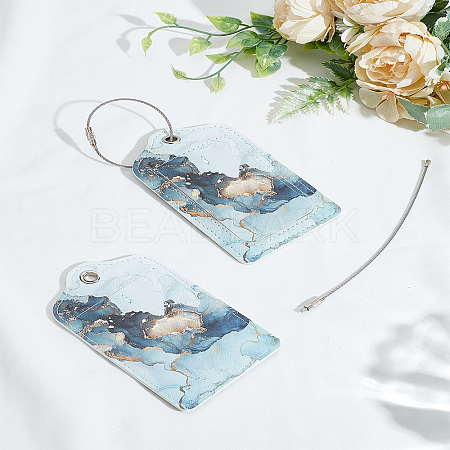Imitation Leather Luggage Tag AJEW-WH0678-88C-1