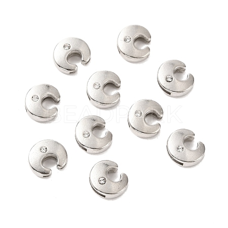 Letter Slider Beads for Watch Band Bracelet Making ALRI-O012-C-NR-1