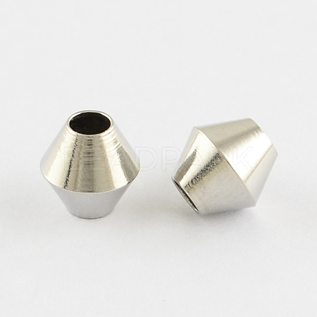 Tarnish Resistant Stainless Steel Bicone Beads LS-STAS-Q174-02-1