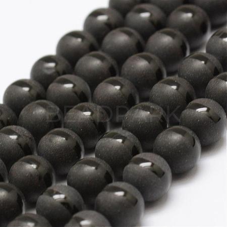Natural Agate Beads Strands G-F450-8mm-1