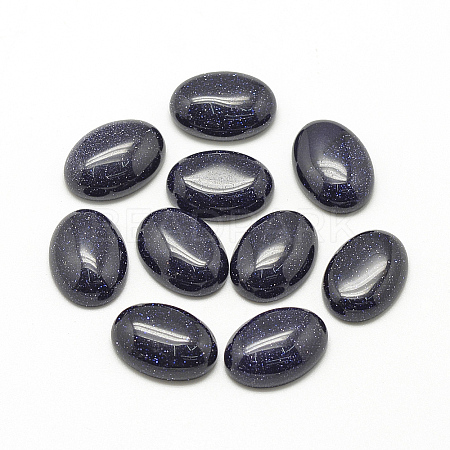 Synthetic Blue Goldstone Cabochons X-G-R415-30x40-34-1