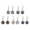 Natural Mixed Gemstone Dangle Earrings EJEW-JE05659-02-1