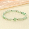 Natural Green Aventurine Beaded Stretch Bracelets for Men Women WGE4A78-08-1
