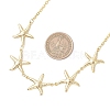 Ocean 304 Stainless Steel Starfish Bib Necklaces for Women NJEW-JN05920-3