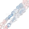 Natural Aquamarine & Rose Quartz Beads Strands G-L610-B04-A01-1