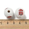 Printed Wood European Beads WOOD-L020-D02-3