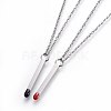 304 Stainless Steel Matchstick Pendant Necklaces NJEW-G321-01-2