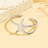 Ocean 304 Stainless Steel Starfish Open Cuff Bangles for Women SA-CBABC9E-04P-1