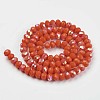 Electroplate Opaque Solid Color Glass Beads Strands EGLA-A034-P6mm-L03-2