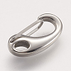 Tarnish Resistant 304 Stainless Steel Push Gate Snap Keychain Clasp Findings STAS-P170-07P-2