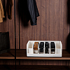Folding Plastic Belt Organizer Holder with 6 Compartments CON-WH0086-066-4