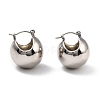 Brass Hoop Earrings X-EJEW-D273-01P-1