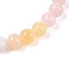 Natural Green Jade(Dyed) Round Beaded Stretch Bracelets G-U005-01A-03-2