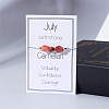 Natural Carnelian Chip Beads Braided Bead Bracelets for Men Women WGC996D-07-3