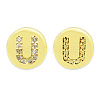 Brass Micro Pave Clear Cubic Zirconia Beads KK-T030-LA843-UX3-3