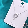 Rhodium Plated 925 Sterling Silver Pendant Necklaces NJEW-BB34953-1