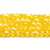 Transparent Electroplate Glass Beads Strands GLAA-F029-4mm-C22-1