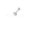 Sun 316L Surgical Stainless Steel with Synthetic Opal Tongue Rings FS-WGFD6E3-01-2