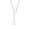 Stainless Steel Lariat Necklaces JR3164-2-1