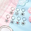 7Pcs Natural Gemstone Keychains KEYC-JKC01244-2