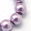 Baking Paint Pearlized Glass Pearl Round Bead Strands HY-Q003-4mm-44-2