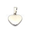 Trendy 304 Stainless Steel Blank Heart Pendants X-STAS-N012-38P-1