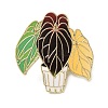 Anthurium Bonsai Enamel Pin AL-CBA3D3B-03B-G-1