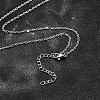 Non-Tarnish 304 Stainless Steel Cable Chain Necklace X-STAS-T040-PJ204-80-1