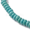 Synthetic Turquoise Beads Stretch Bracelets for Women Men BJEW-JB11293-01-4