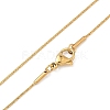 Ion Plating(IP) 304 Stainless Steel Boston Chain Necklaces STAS-O053-15G-01-2