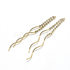 Brass Chain Tassel Big Pendants X-KK-T032-164G-2