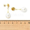 Shell Pearl Beads Dangle Stud Earrings EJEW-JE07034-5