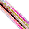 10 Strands 10 Colors Transparent Gradient Color Glass Beads Strands GLAA-TA0001-56-2