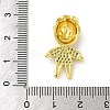 Rack Plating Brass Micro Pave CLear Cubic Zirconia Pendants KK-C053-06B-G-3