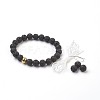 Natural  Mixed Stone Beads Stretch Bracelets BJEW-JB03852-4