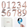 Globleland 10Pcs 10 Styles 3D Digits ABS Plastic Room Number Plaque FIND-GL0001-47-1