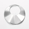 Flat Round 201 Stainless Steel Pendants X-STAS-O082-09-2