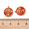 Ion Plating(IP) 304 Stainless Steel Red Enamel Charms STAS-M102-62G-3