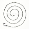 304 Stainless Steel Cable Chain Necklace NJEW-S420-007A-P-2