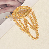 Brass Micro Pave Cubic Zirconia Hair Barrettes FR3076-1
