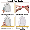 ABS Plastic Bidet Toilet Seat Bumpers with Strong Adhesive for Toilet Cover Adhesive AJEW-WH20060-61B-4