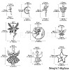 50Pcs 10 Style Tibetan Style Alloy Pendants TIBEP-CJ0003-48-2