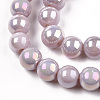 Electroplate Opaque Glass Beads Strands GLAA-T032-P8mm-AB07-2