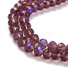 Electroplate Glass Beads Strands X1-EGLA-A034-T6mm-L14-3
