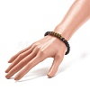 Natural Coconut Shell & Gemstone Beaded Stretch Bracelet BJEW-JB07991-3