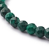 Natural Malachite Beaded Bracelets BJEW-JB06468-4