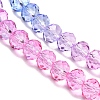Transparent Painted Glass Beads Strands X1-DGLA-A034-T6mm-A08-4